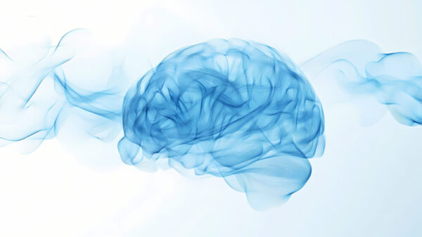Image of minimalist blue and white abstract brain waves made of mist, representing Mental Clarity Cleanse as a molecular hydrogen targeted skin absorption method for achieving brain clarity using molecular hydrogen mist.