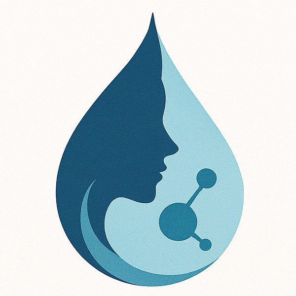 Most Read Resources - Image of a drop of water with a female profile and a molecular water design inside the drop.