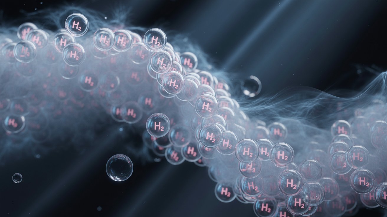 Image of Our Philosophy representing H₂ as the tiniest unique bubbles of a molecule of "soap" for our body