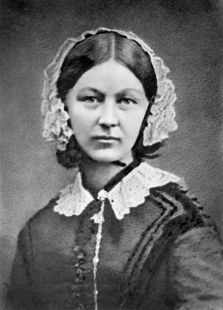 Picture of Florence Nightingale, aged 40 in 1860, photograph by Henry Hering (1814-1893). 